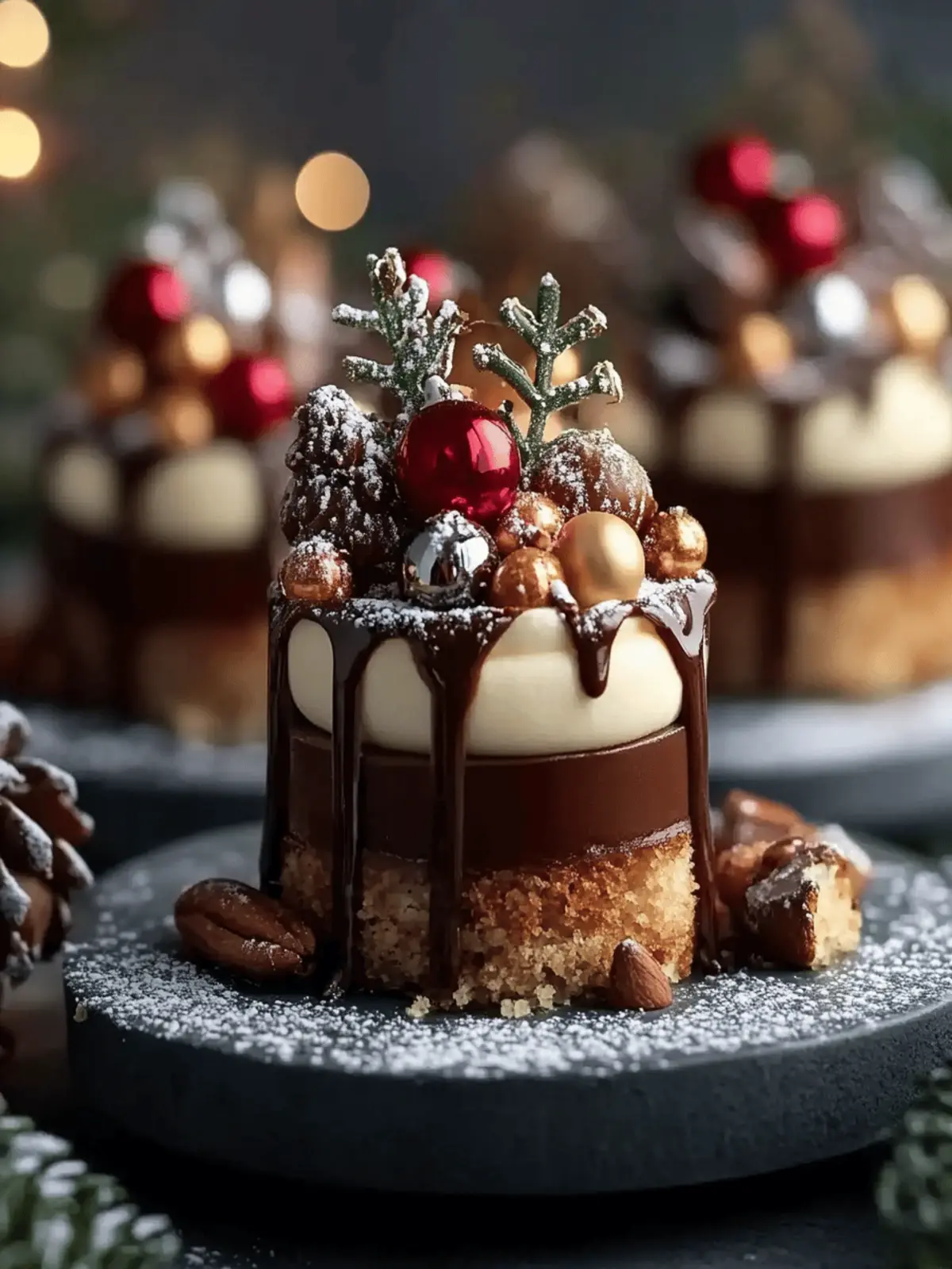 Chocolate Ganache & Festive Toppings