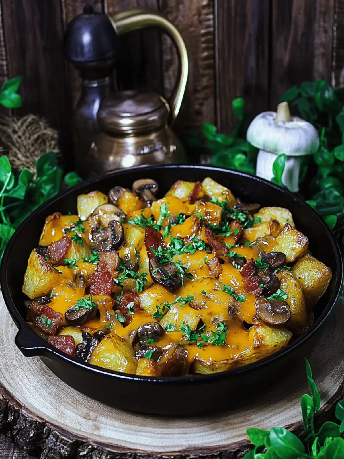 Bacon Mushroom Breakfast Potatoes