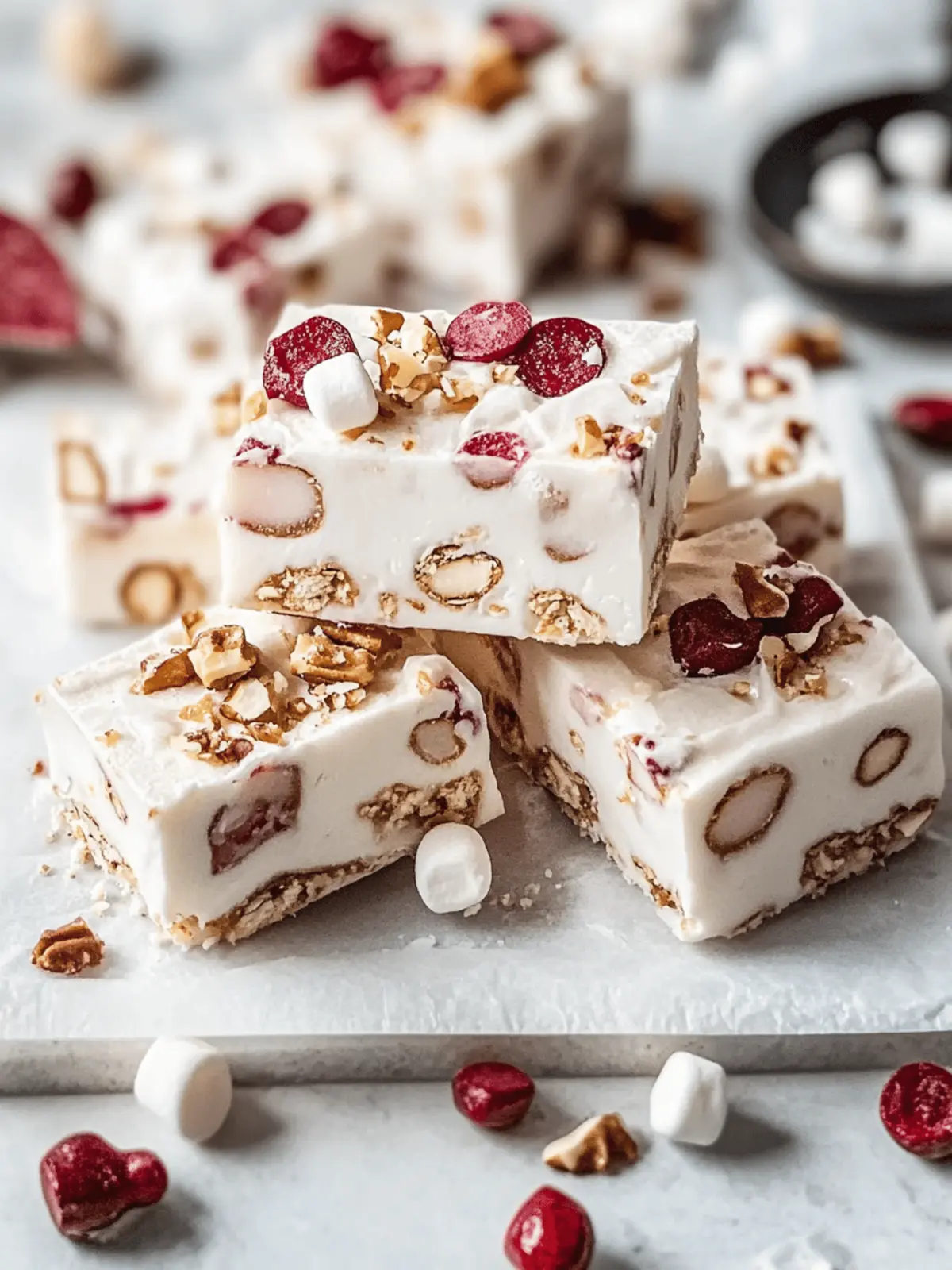 Marshmallow Nougat Bars