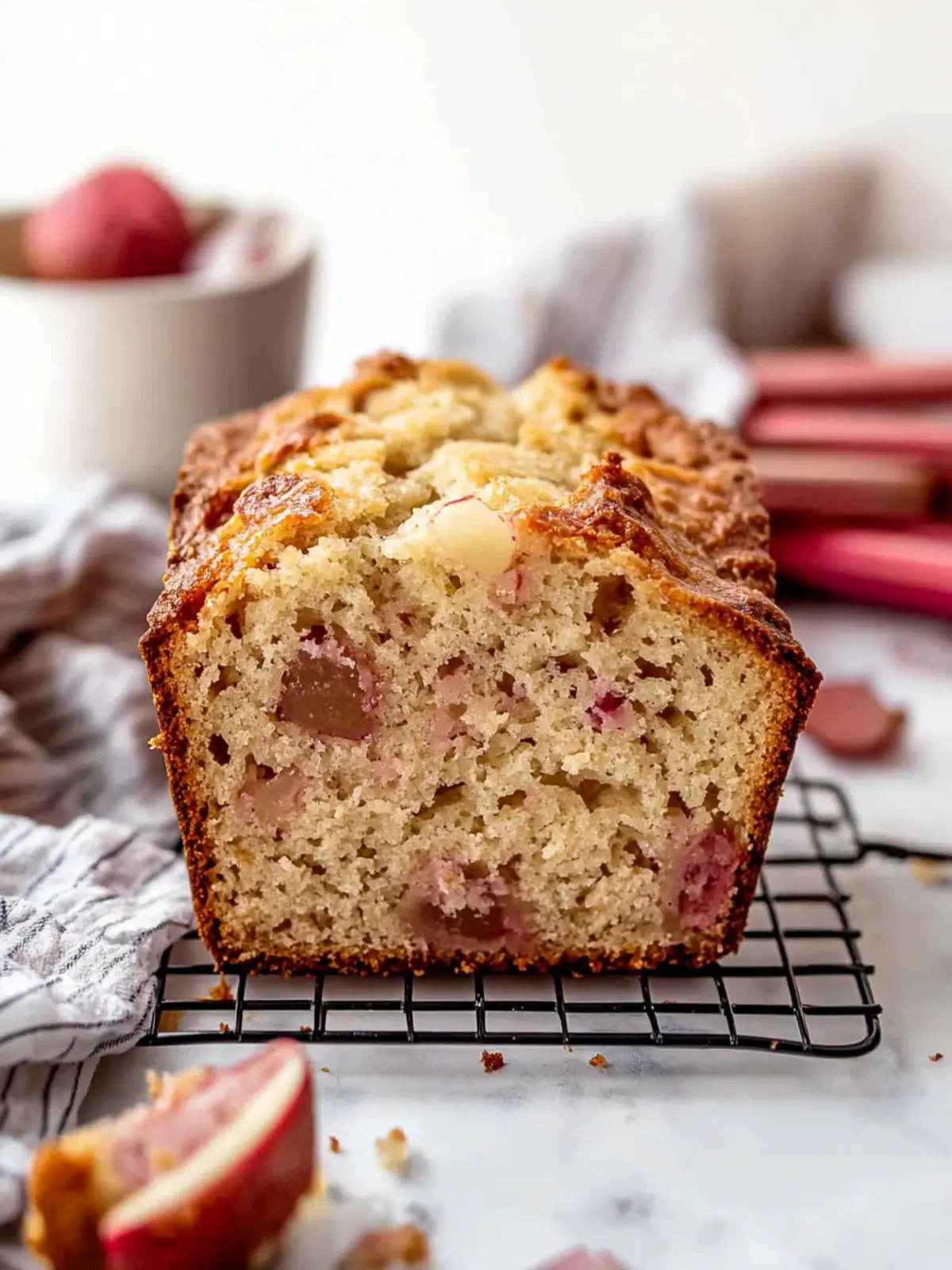 Sweet Rhubarb Bread