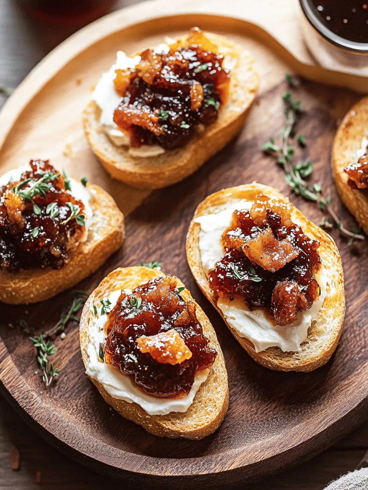 Bourbon Bacon Jam Crostini