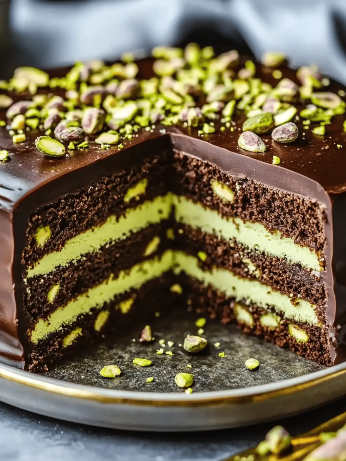 Dubai Chocolate Pistachio Bar Cake