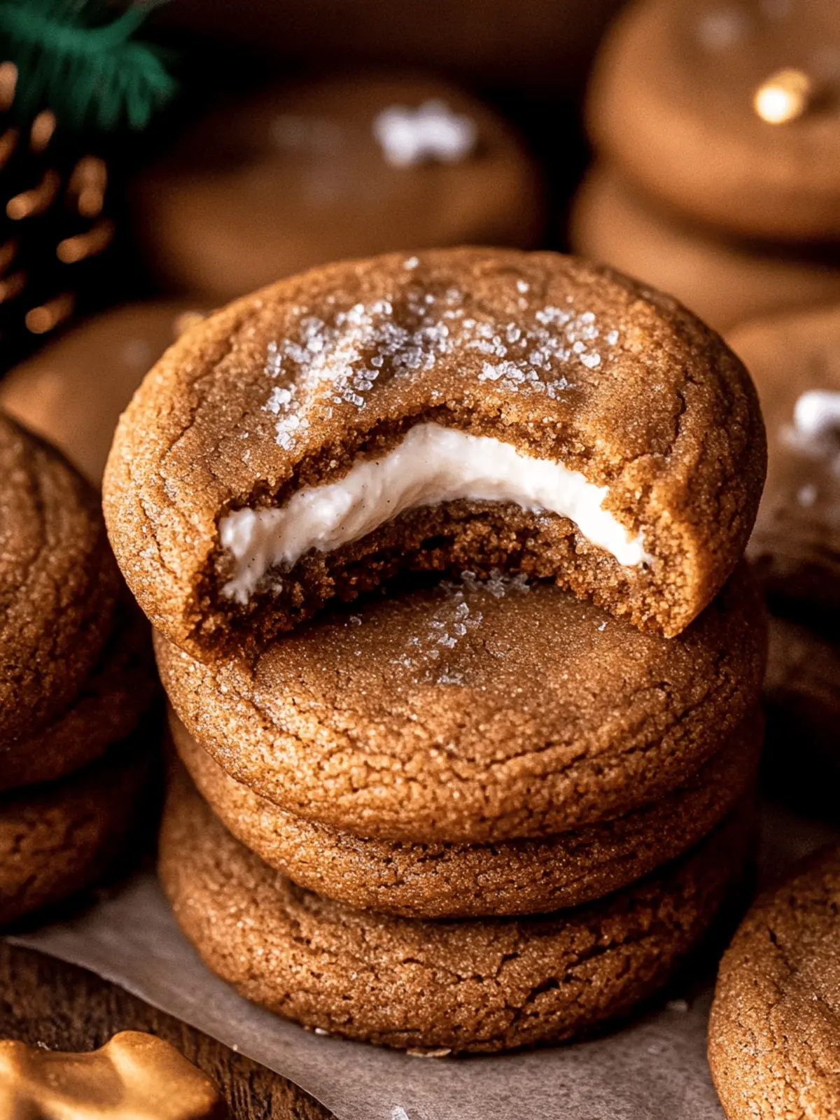 Gingerbread Cheesecake Cookies