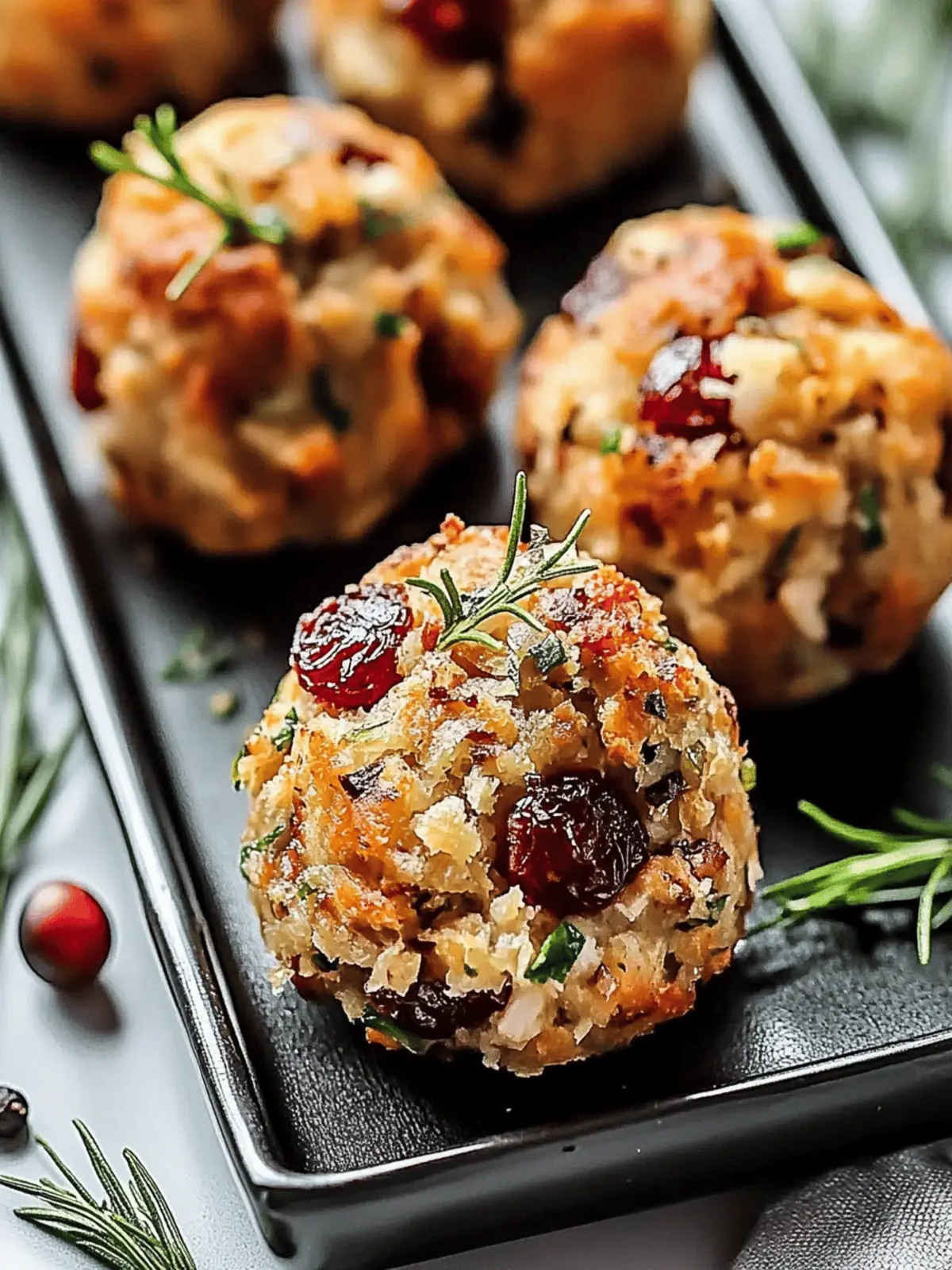 Cranberry & Turkey Stuffing Balls