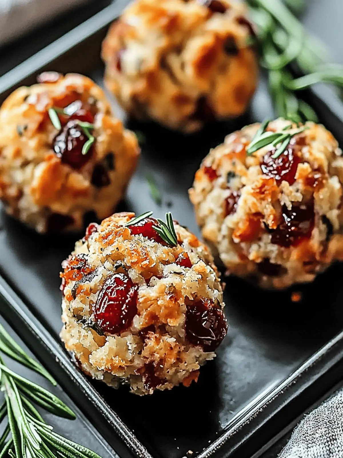 Cranberry & Turkey Stuffing Balls