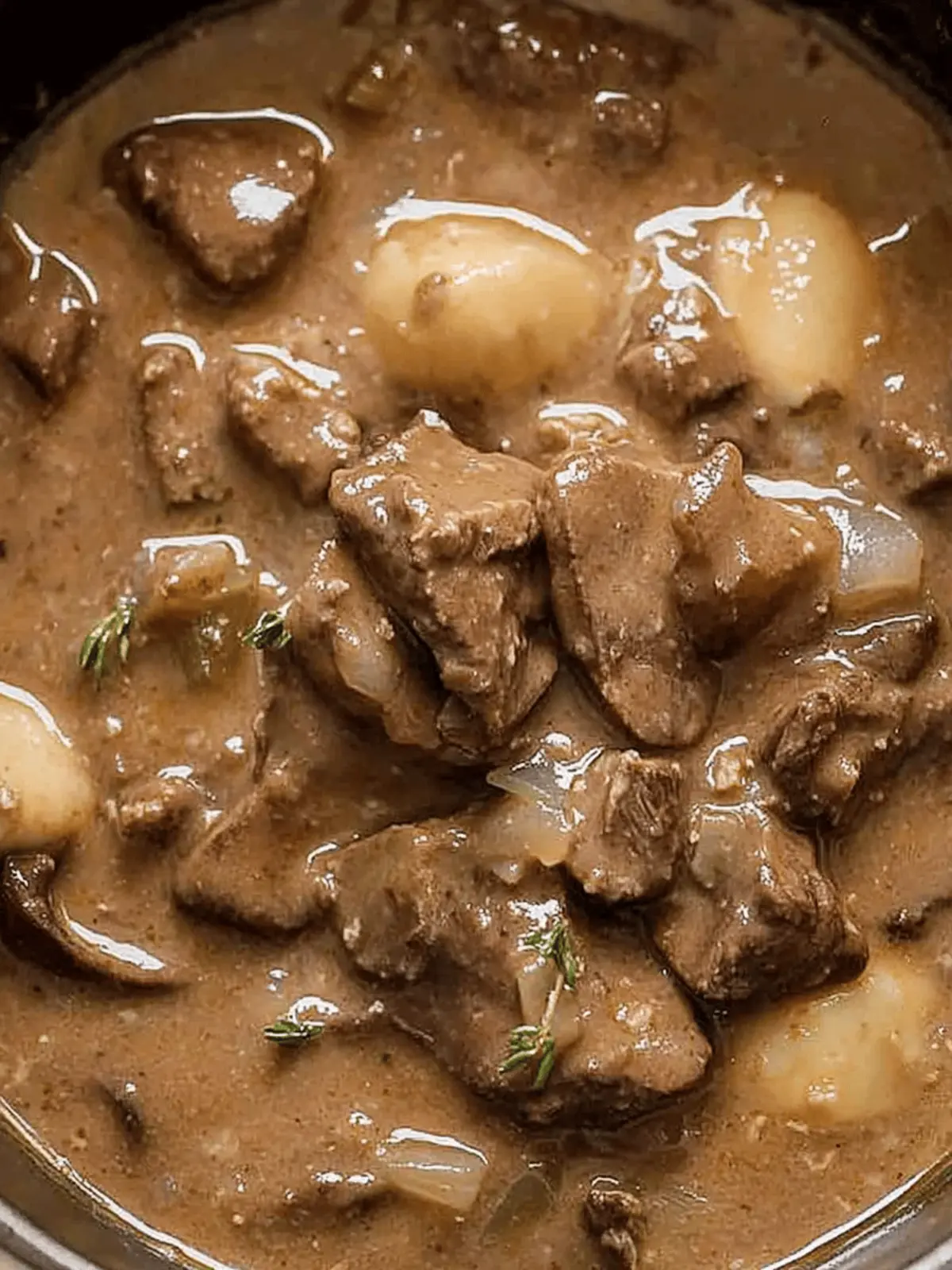 Slow Cooker Beef Stroganoff Stew