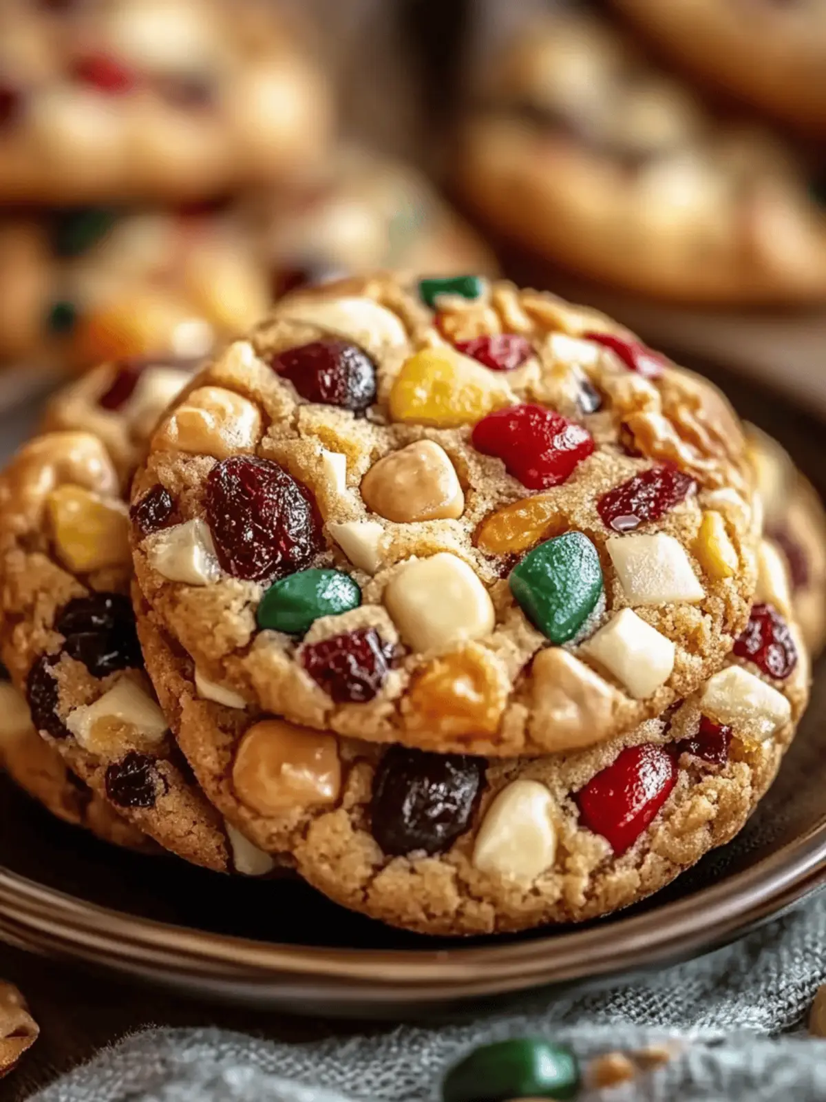 Chewy Fruitcake Cookies