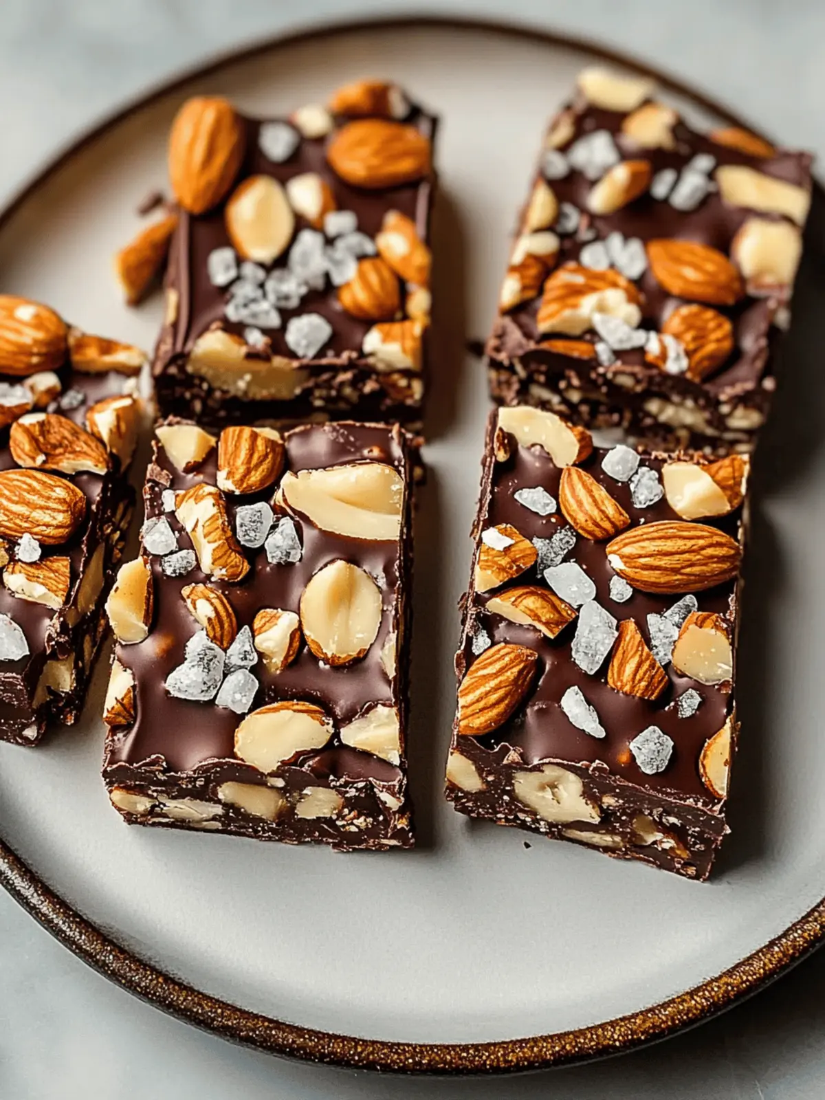 Dark Chocolate and Sea Salt Nut Bars