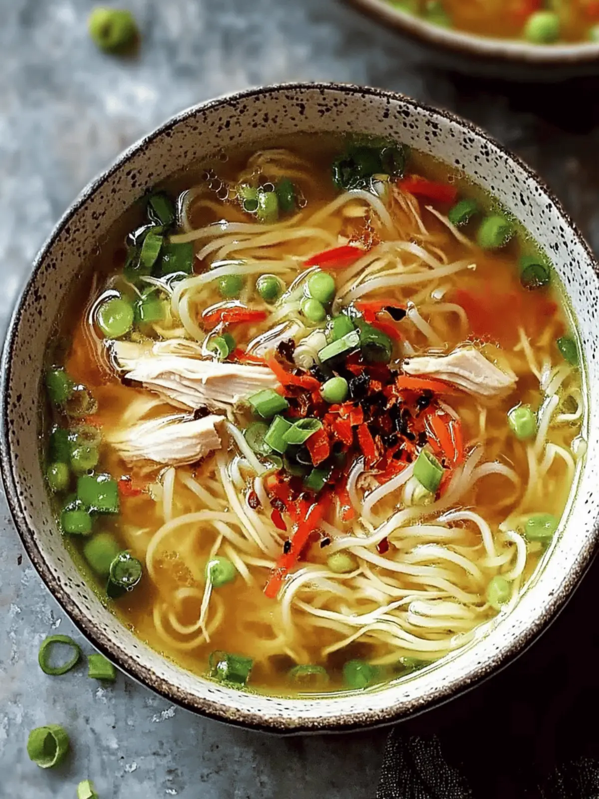 Aromatic Ginger Garlic Chicken Noodle Soup