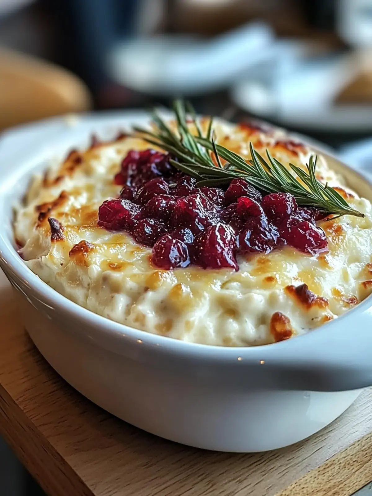 Warm Cranberry-White Cheddar Holiday Dip