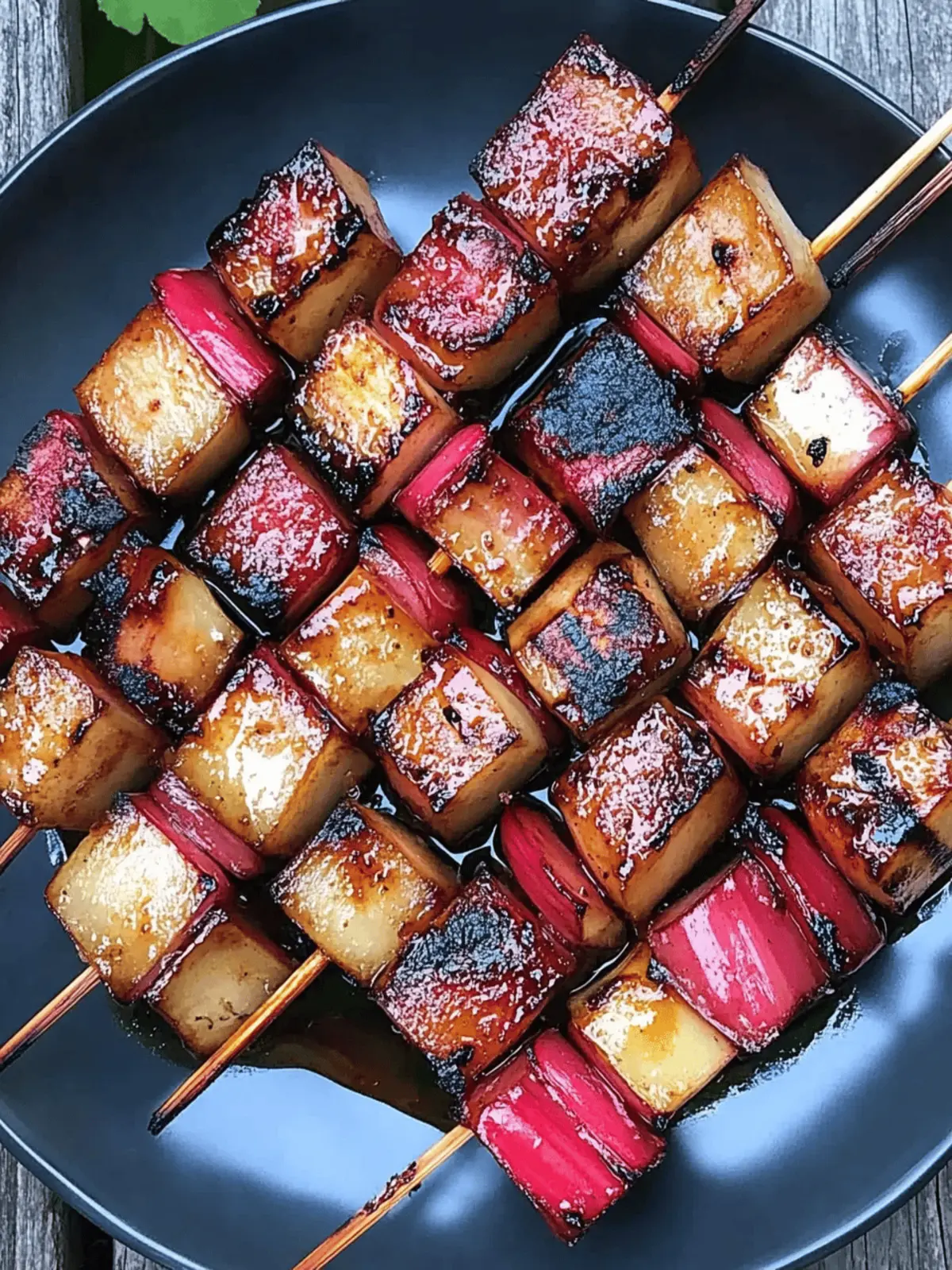 Grilled Rhubarb Skewers