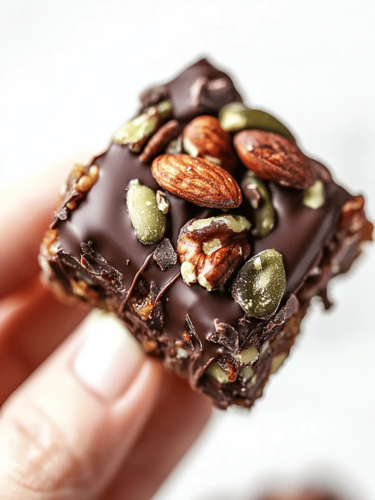 Dark Chocolate Nut Squares