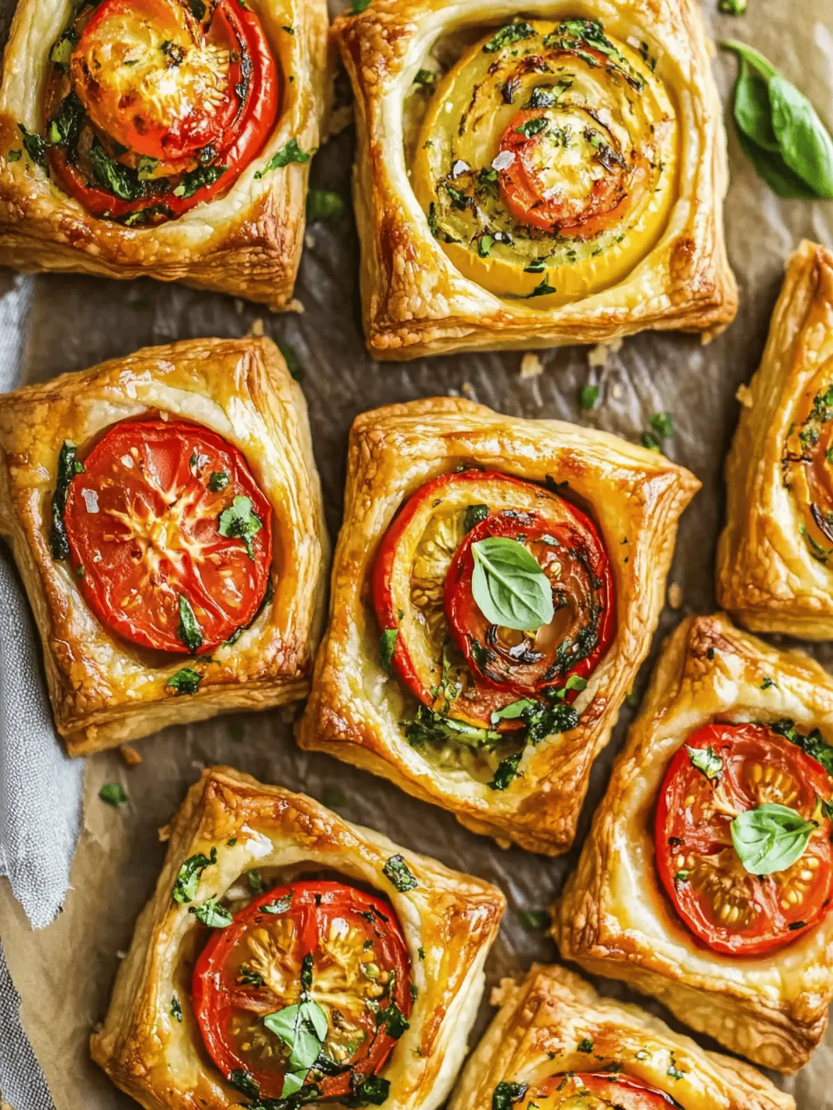 Tomato Tartlets with Puff Pastry