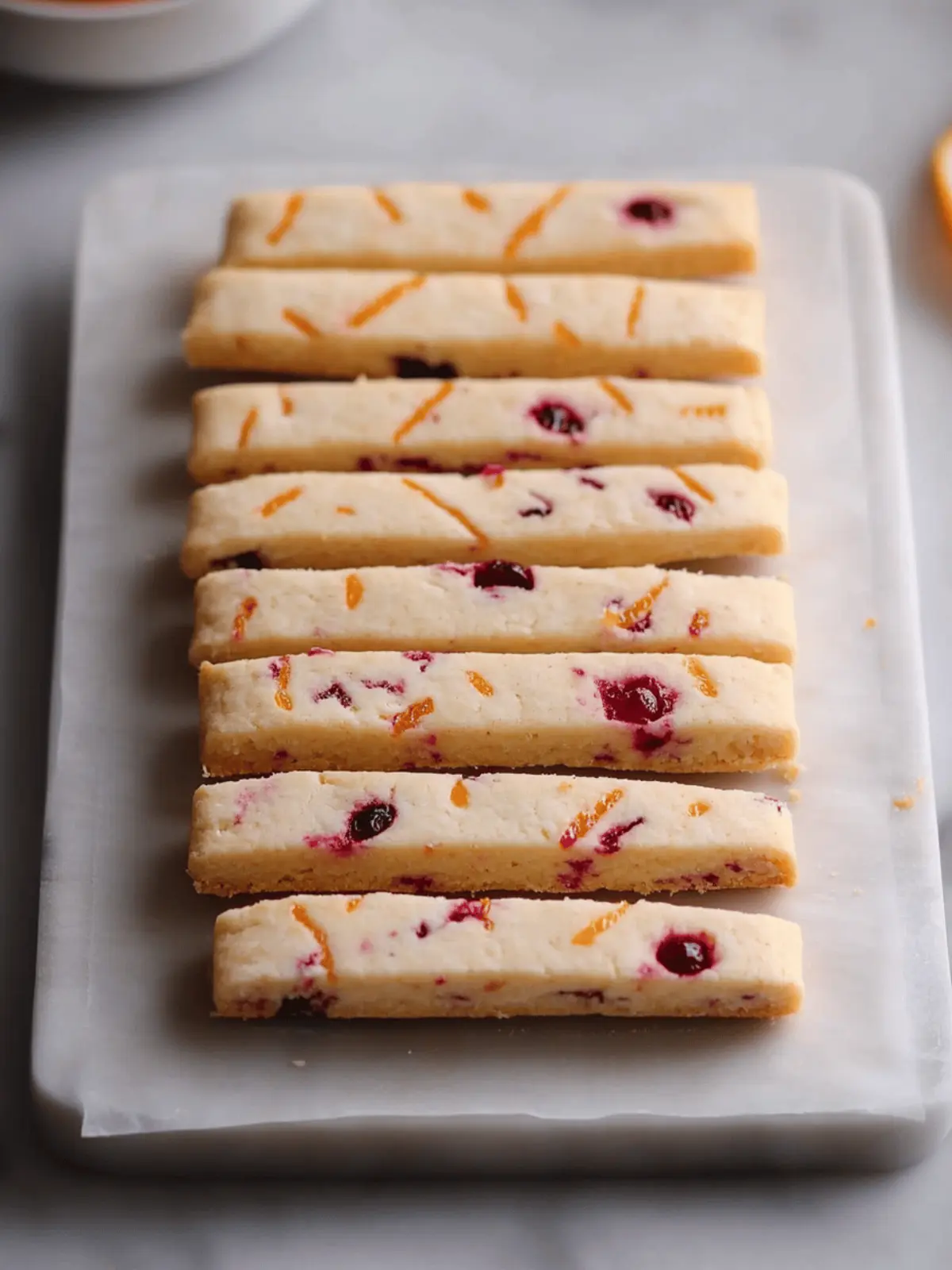 Orange Cranberry Shortbread Cookies