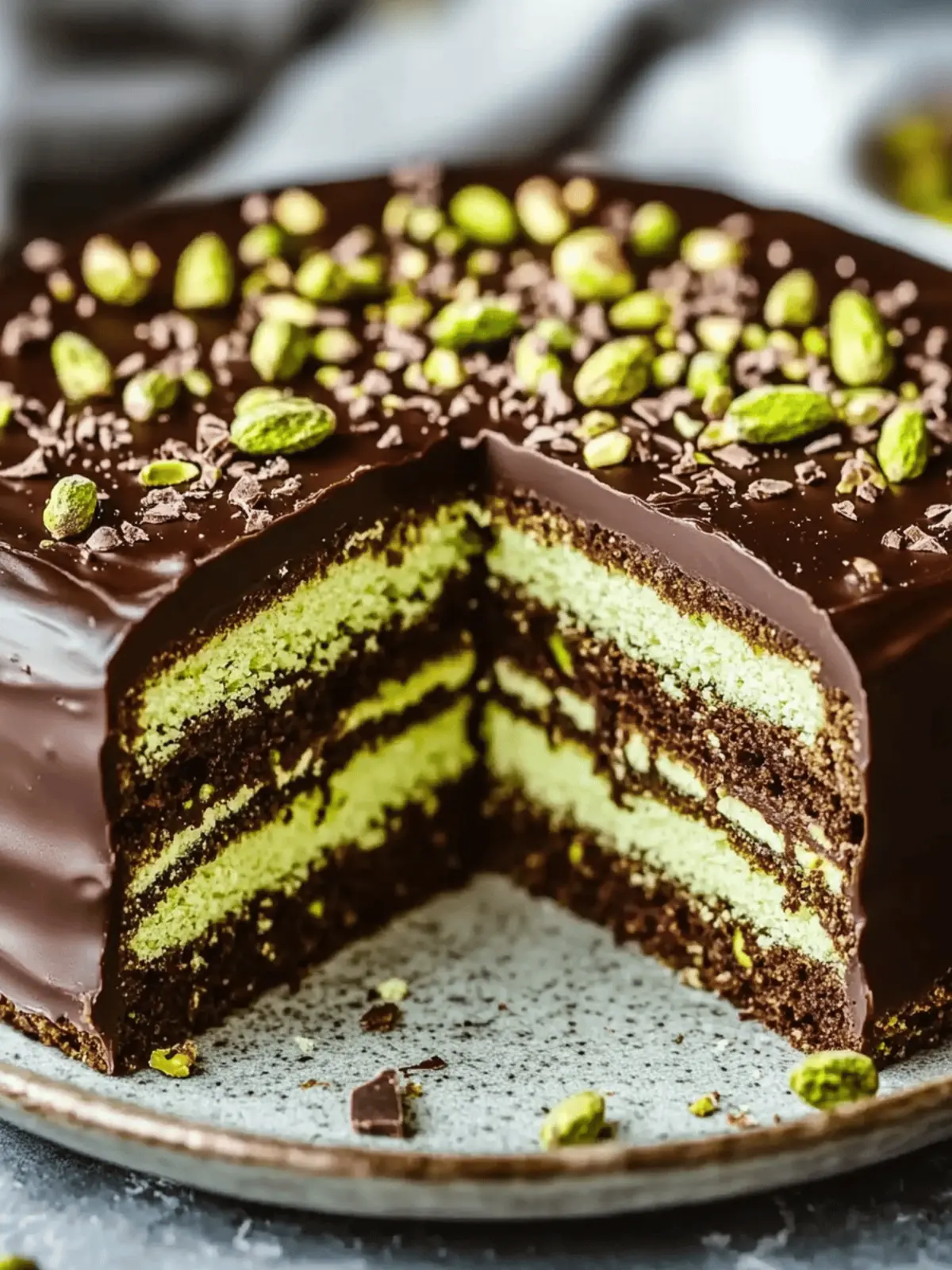 Dubai Chocolate Pistachio Bar Cake