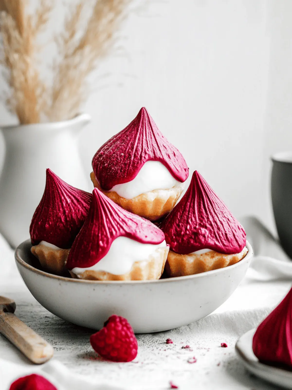 Raspberry Cream Puffs