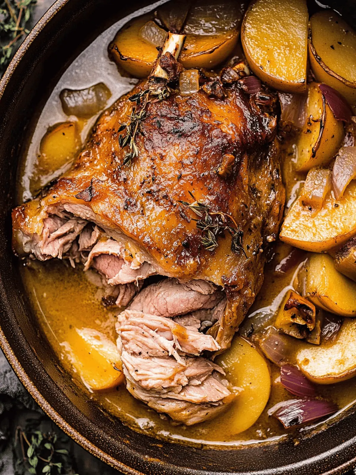 Apple Cider Braised Pork Shoulder