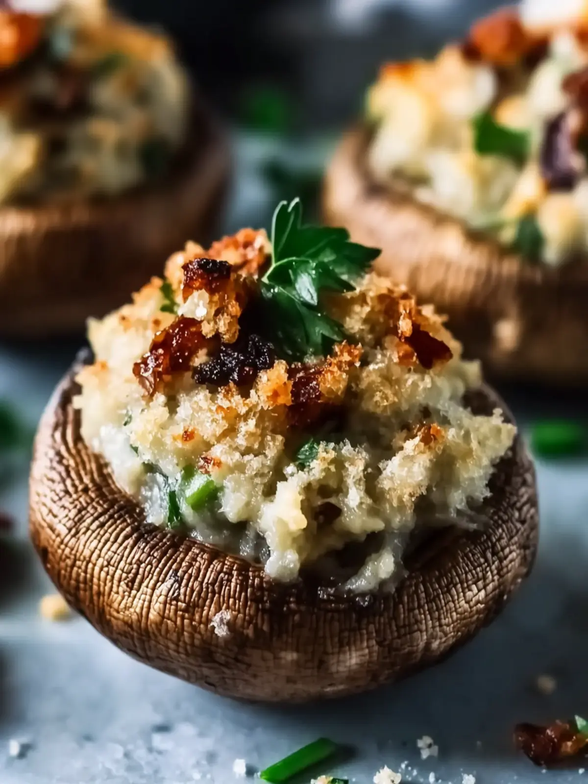 Christmas Stuffed Mushrooms