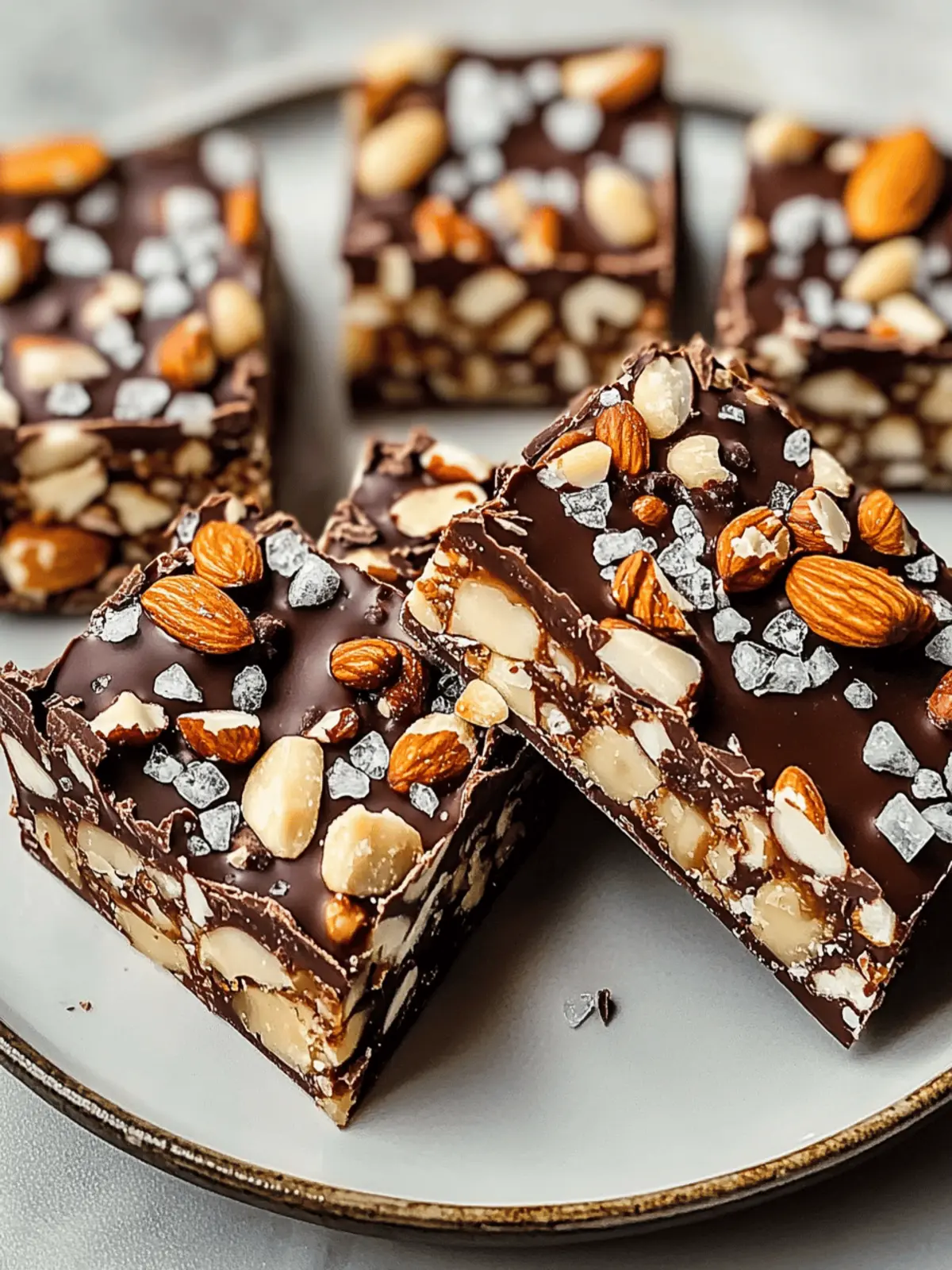 Dark Chocolate and Sea Salt Nut Bars