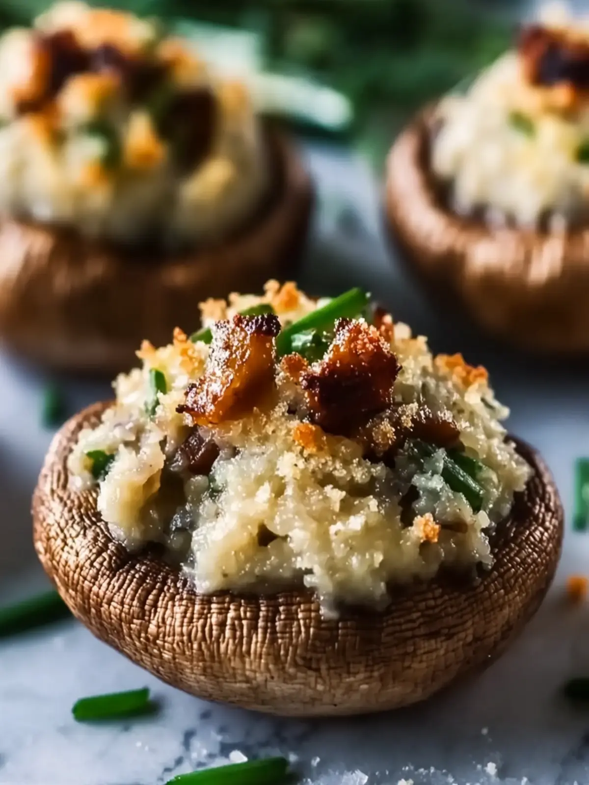 Christmas Stuffed Mushrooms