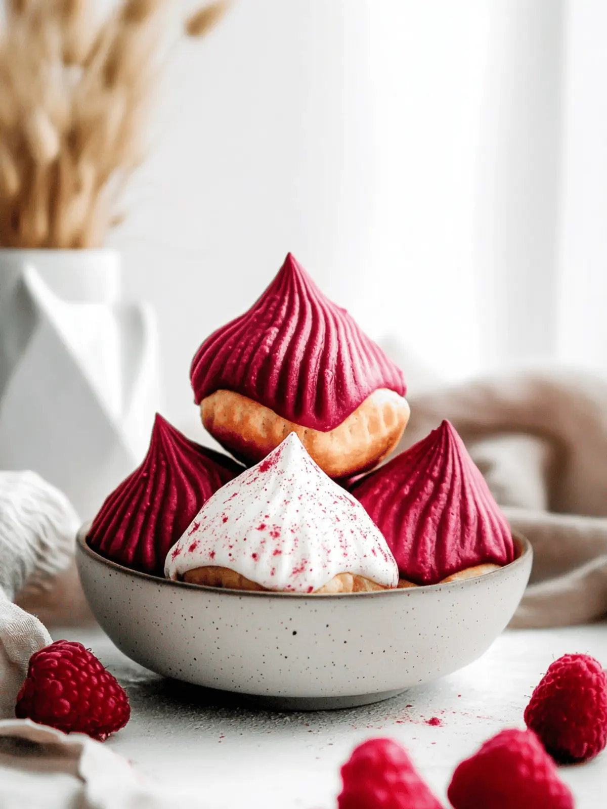 Raspberry Cream Puffs