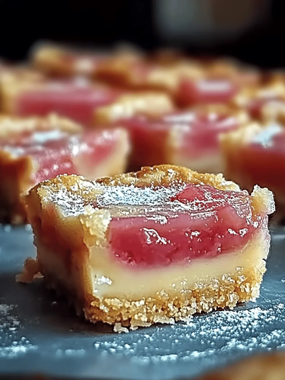 Rhubarb Custard Bars
