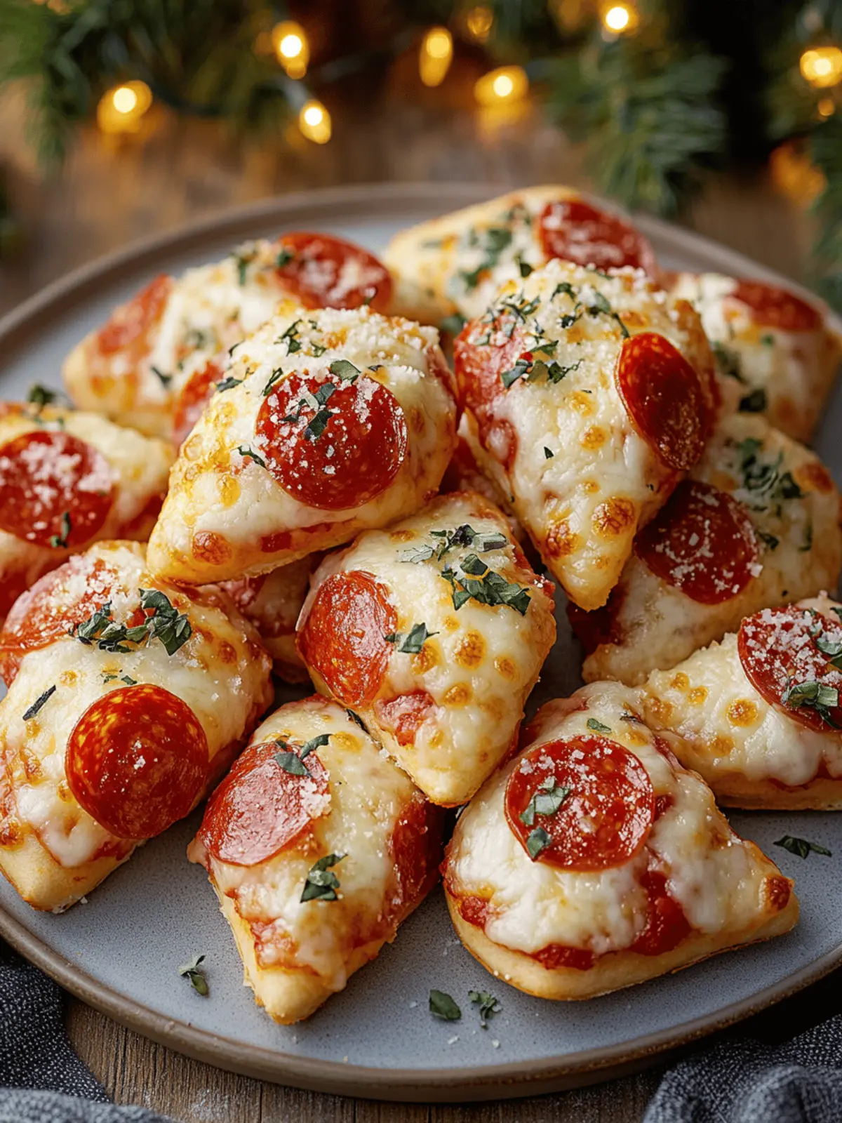 Christmas Pizza Bites