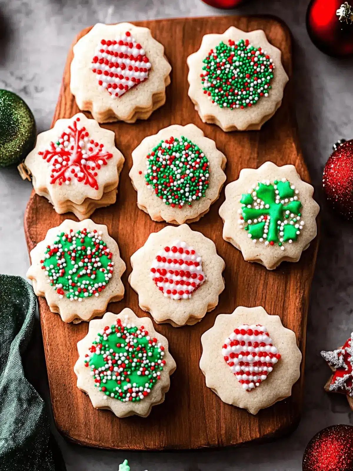 Stacked Christmas Sprinkle Cookies