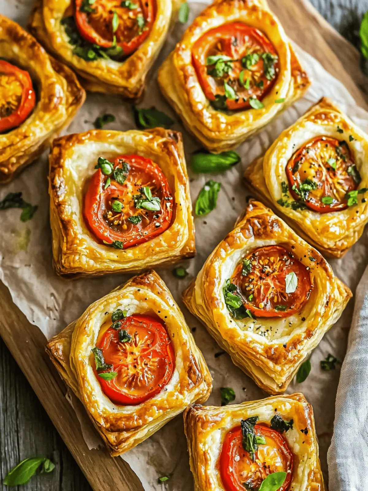 Tomato Tartlets with Puff Pastry