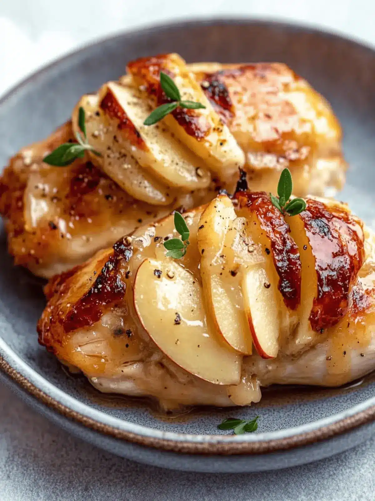 Maple Glazed Apple and Brie Stuffed Chicken