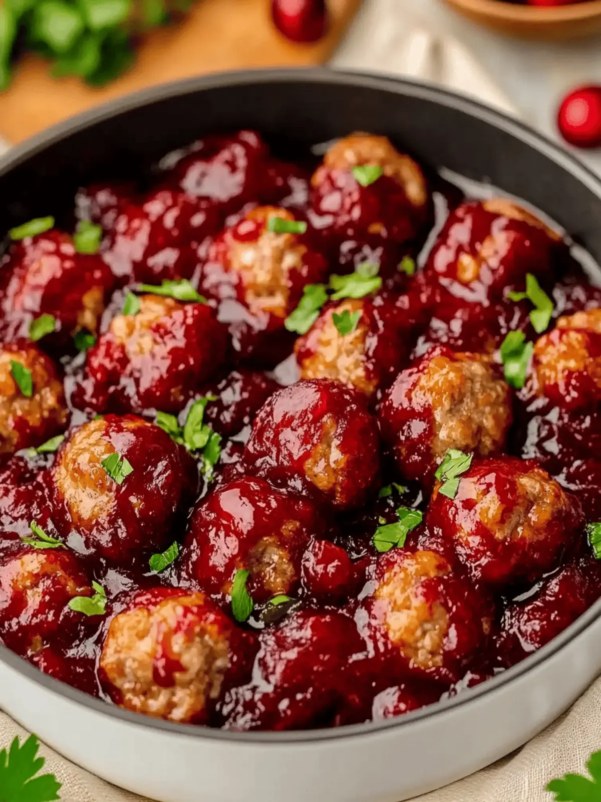 Quick Cranberry Meatballs