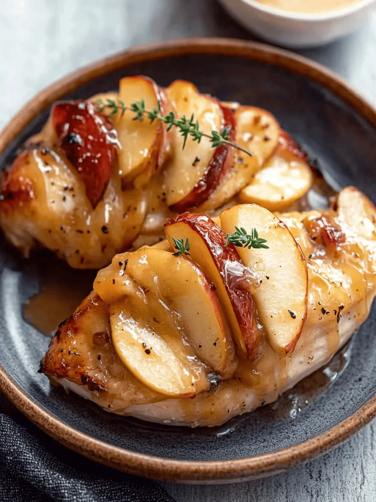 Maple Glazed Apple and Brie Stuffed Chicken