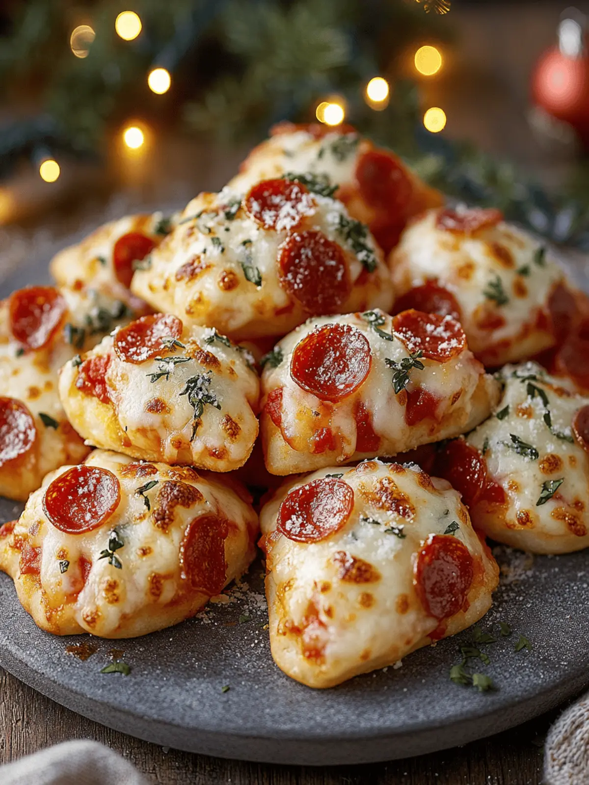 Christmas Pizza Bites