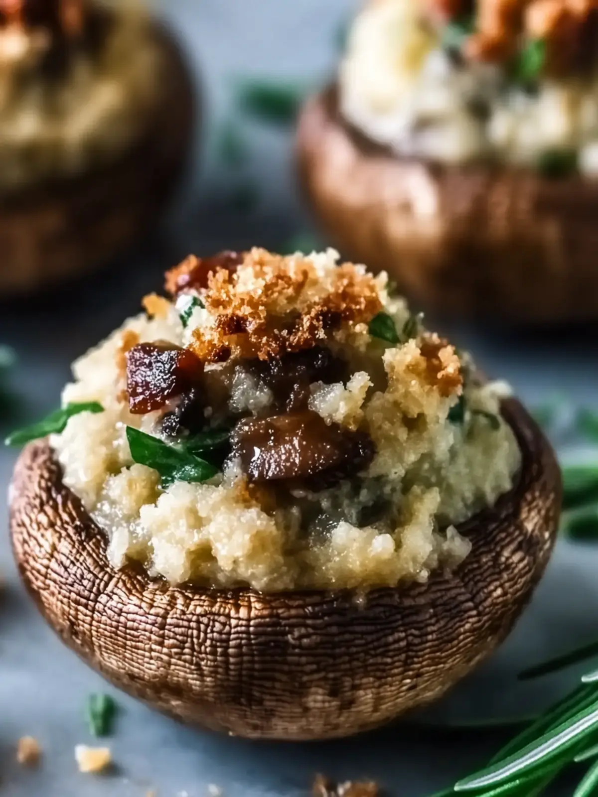 Christmas Stuffed Mushrooms