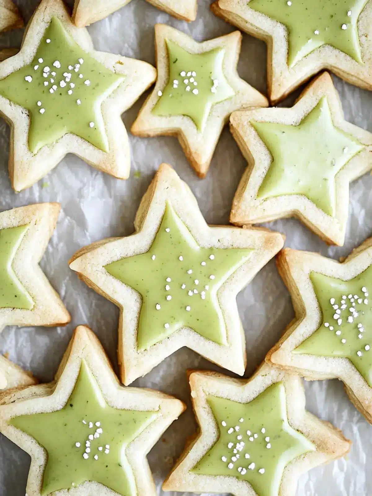 Star Cookies with Pistachio Cream