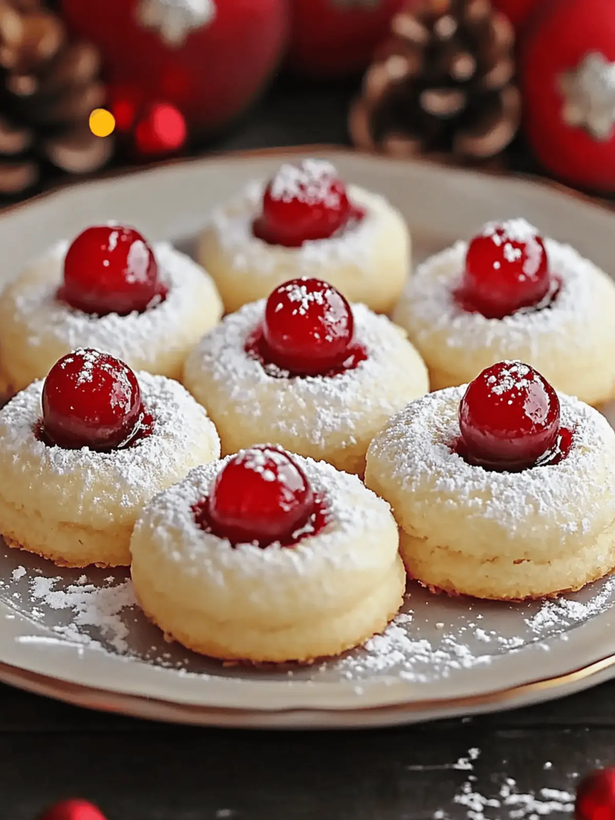 Christmas Maraschino Cherry Shortbread Cookies