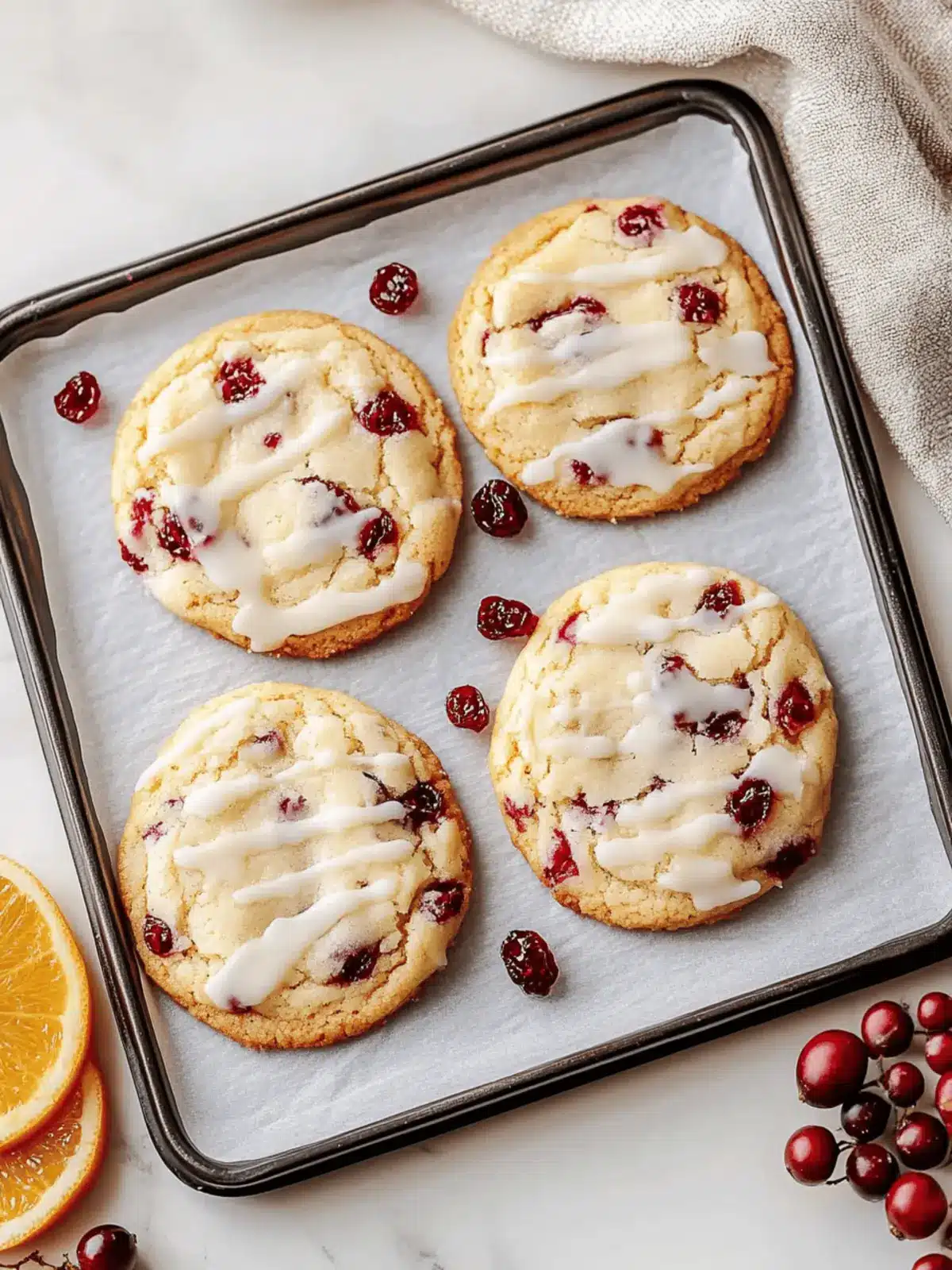 Christmas Cranberry Orange Cookies