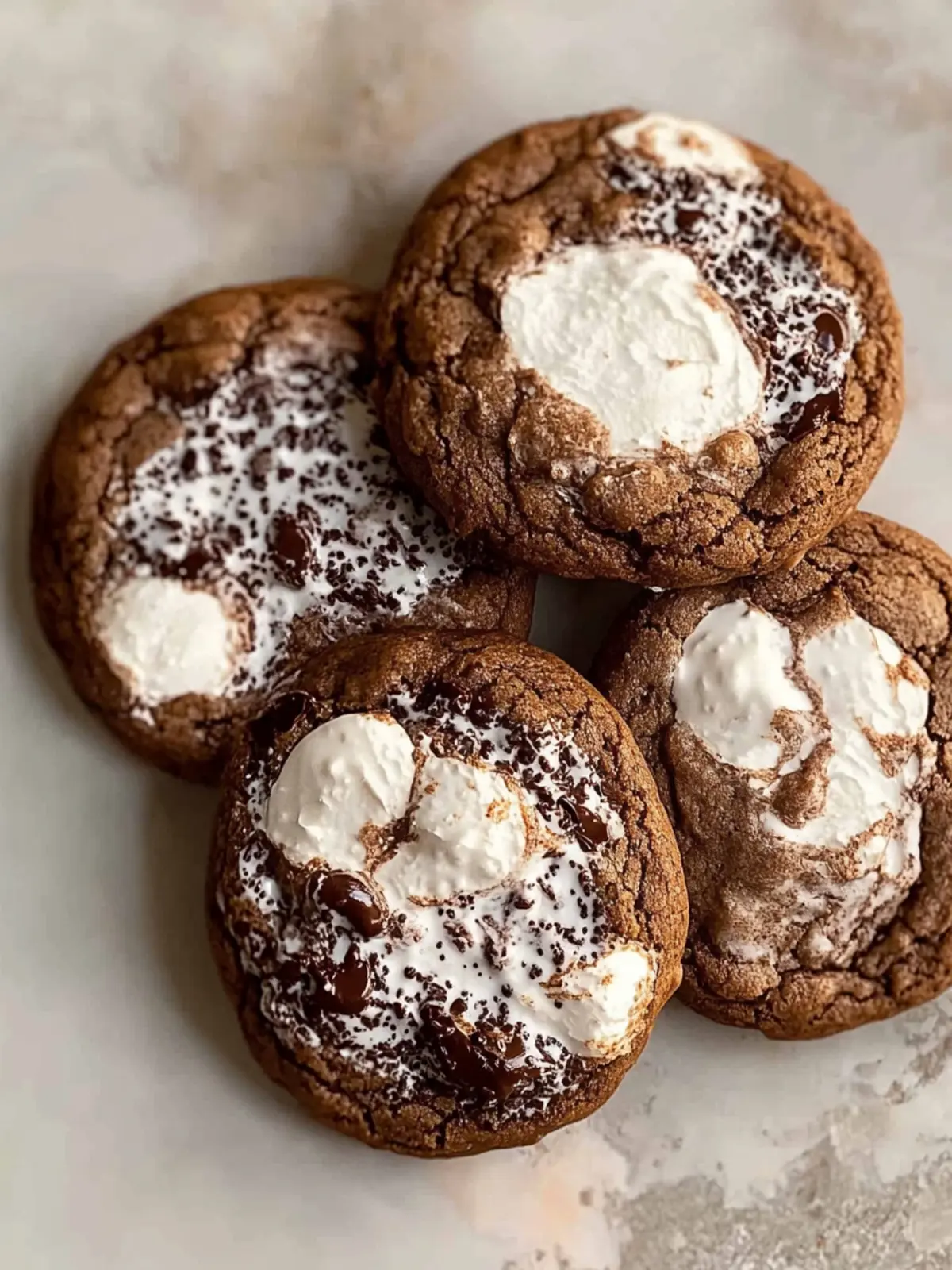 Hot Chocolate Brownie Cookies