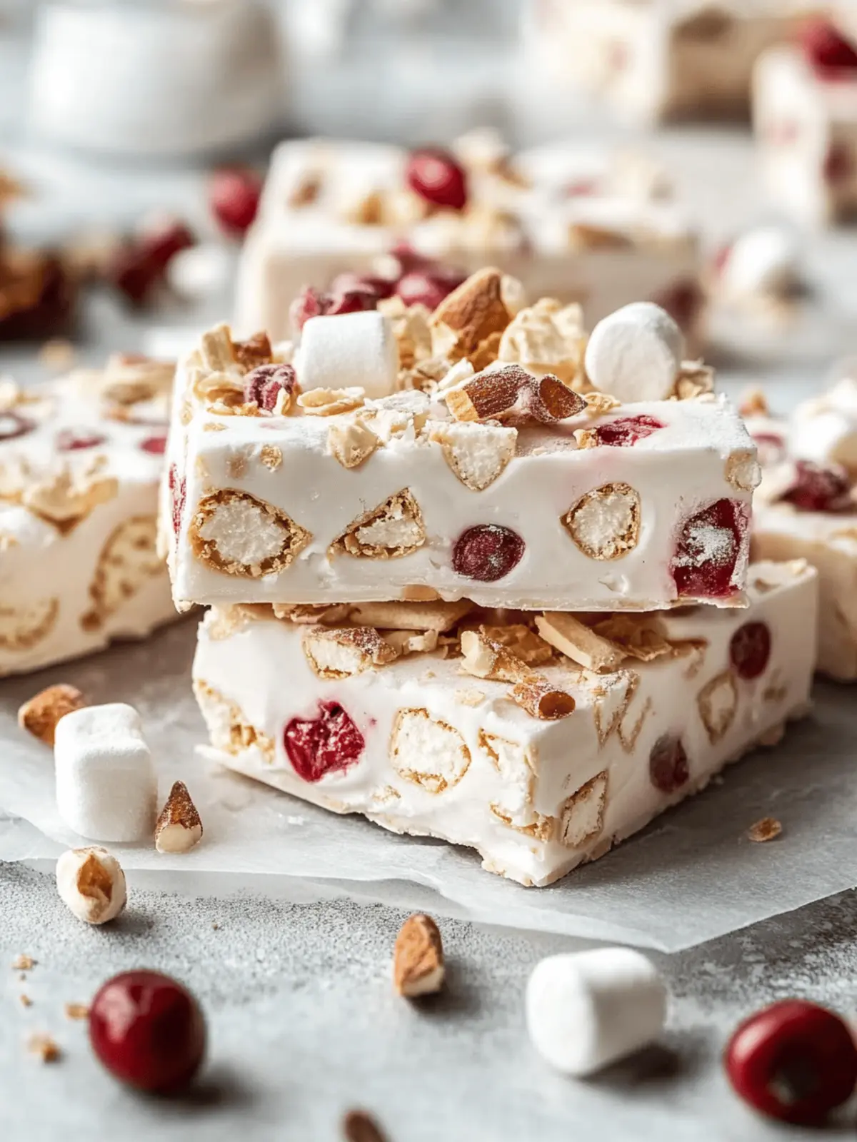 Marshmallow Nougat Bars