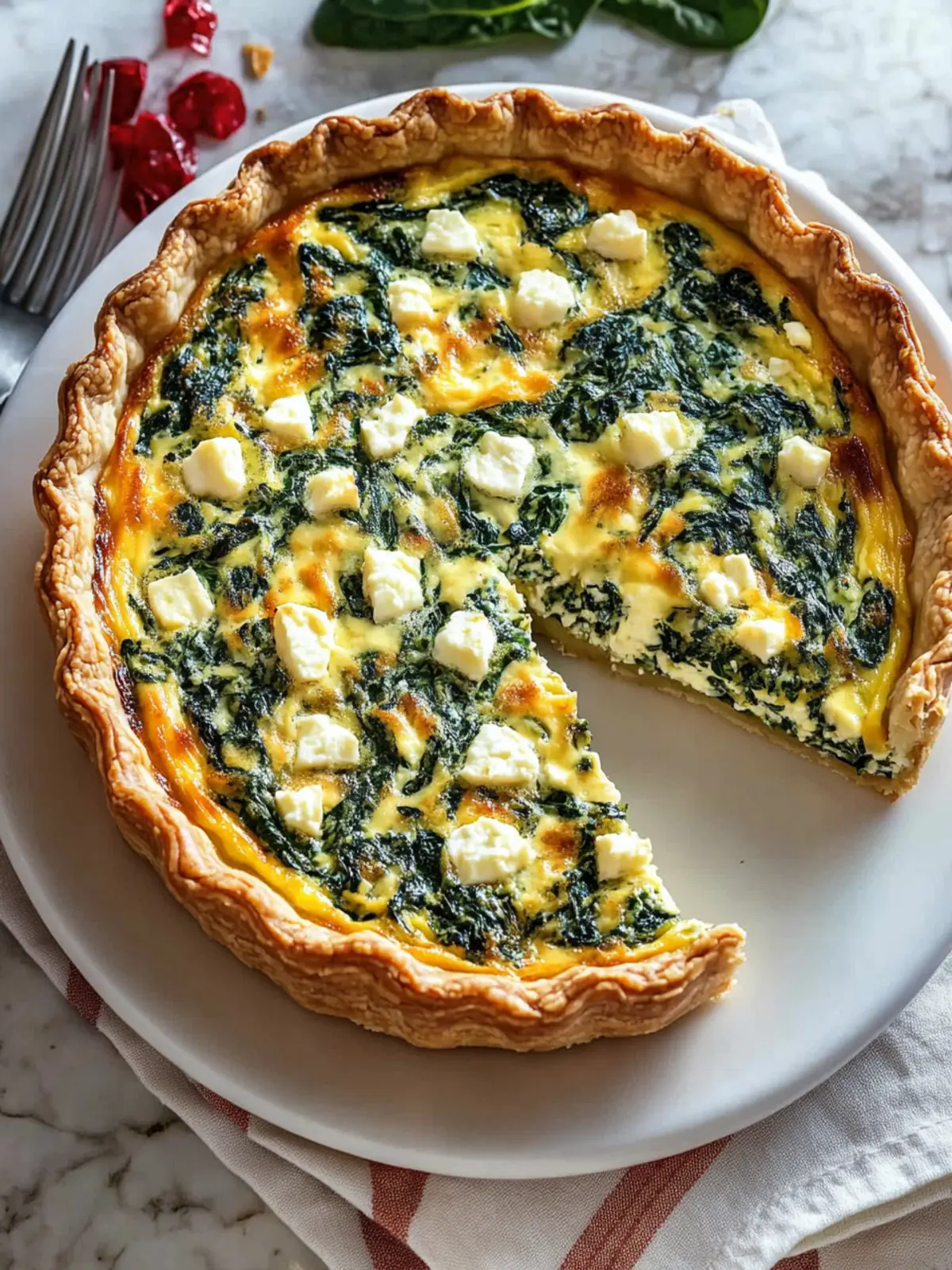 Spinach Feta Quiche