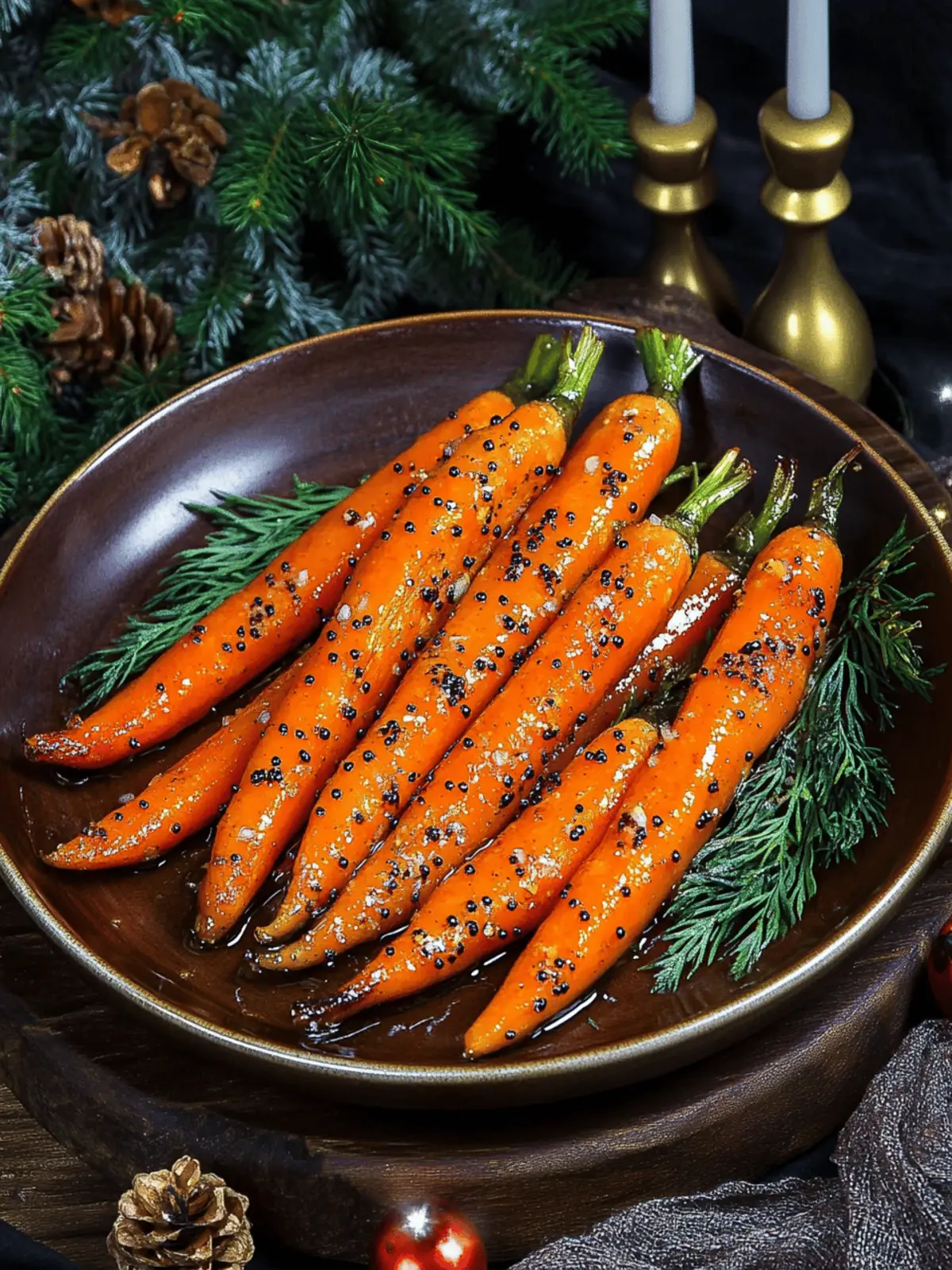 Maple Mustard Roasted Carrots