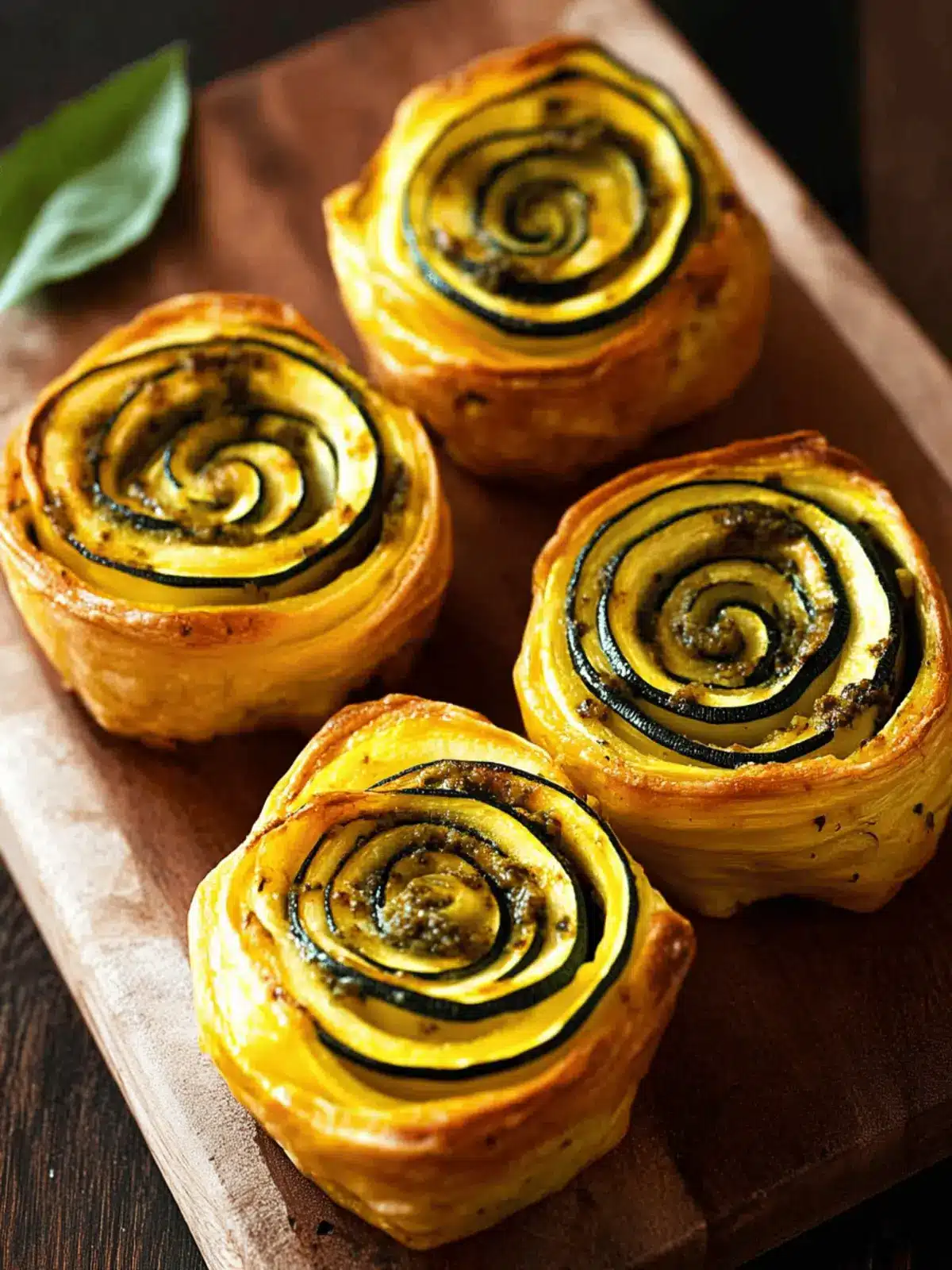 Pesto Zucchini Rosettes