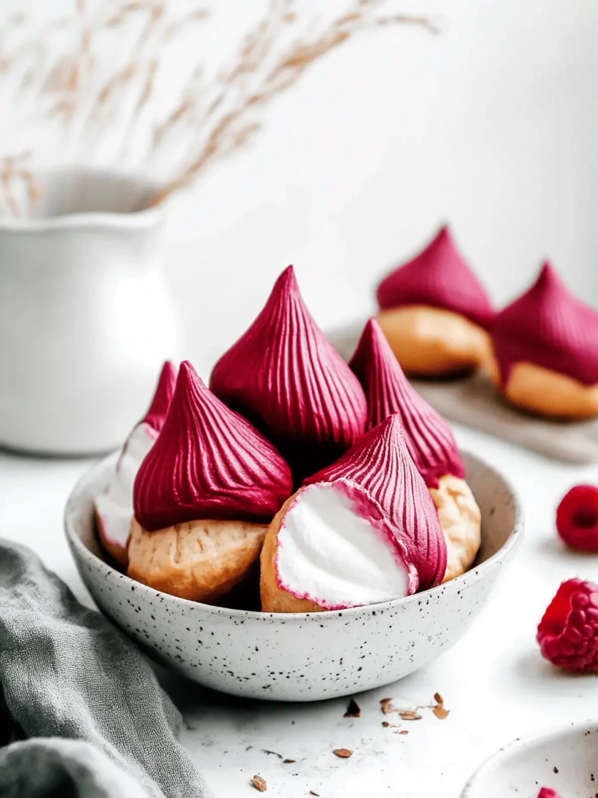 Raspberry Cream Puffs