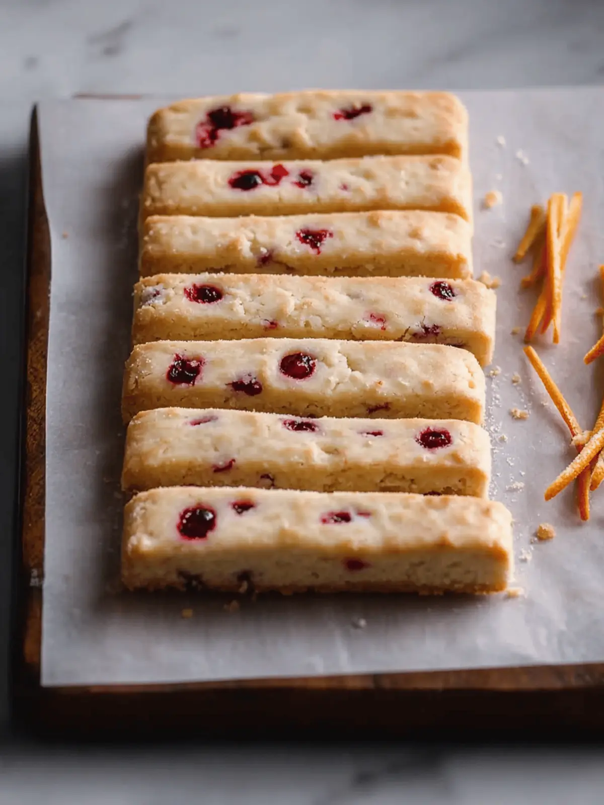 Orange Cranberry Shortbread Cookies