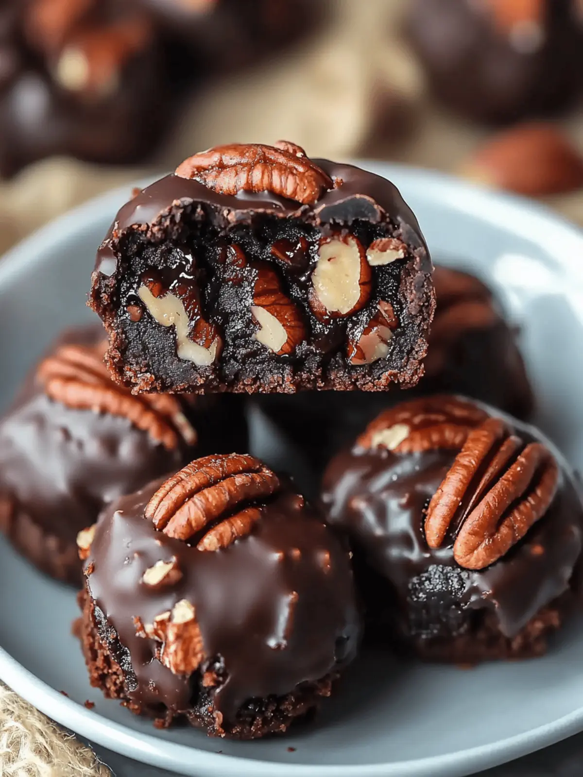 Pecan Pie Brownie Bombs