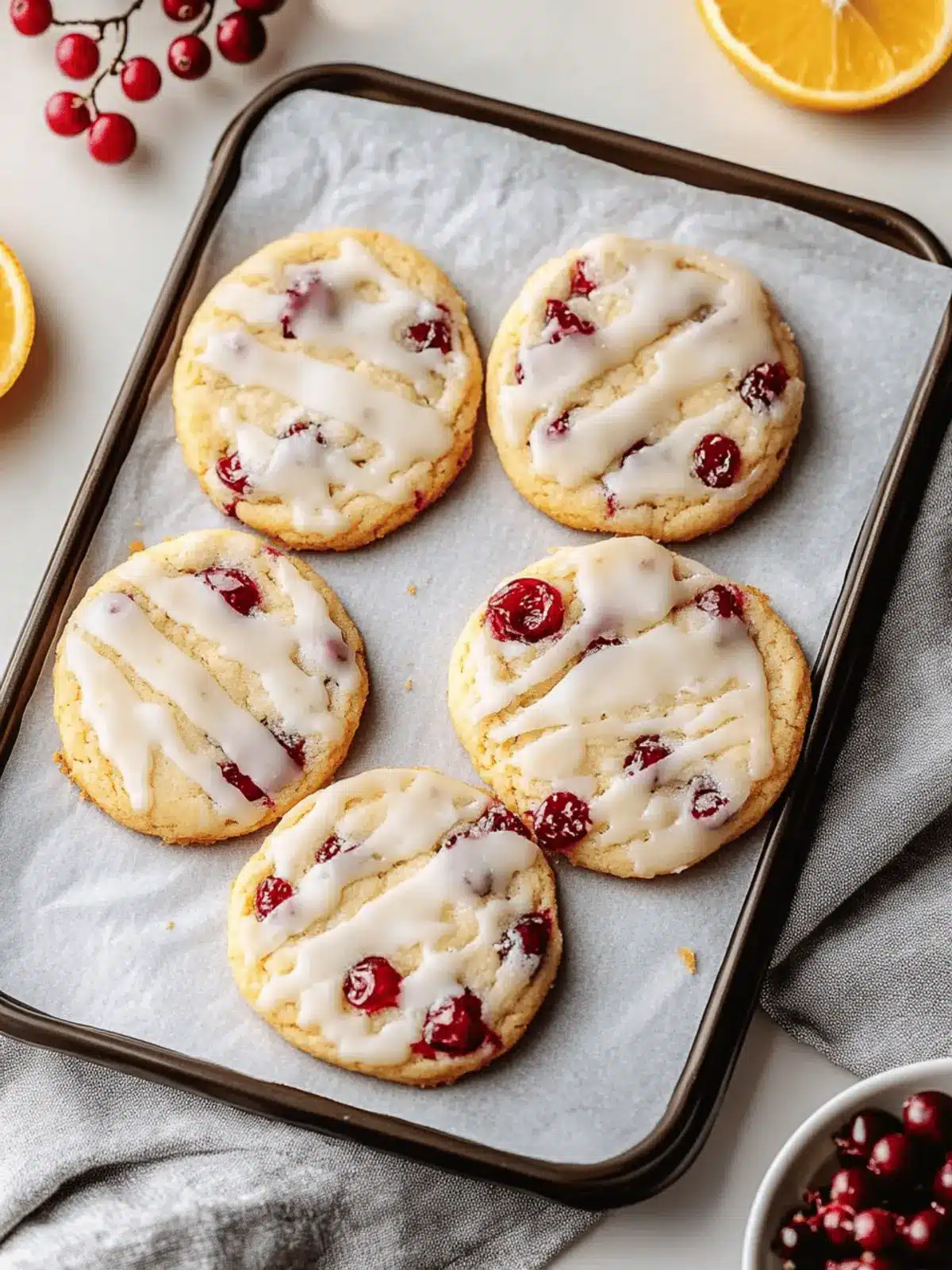 Christmas Cranberry Orange Cookies