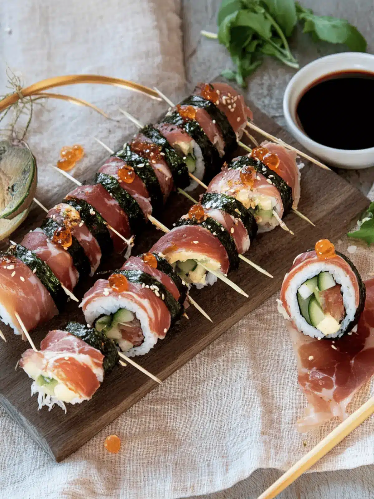 Italian Charcuterie Sushi Rolls