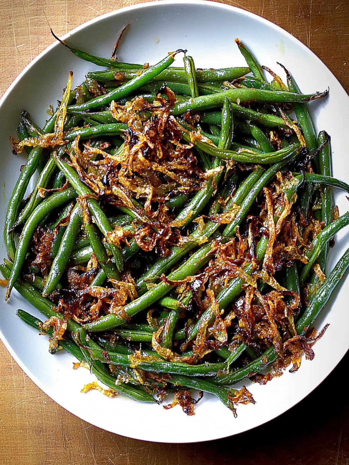 Roasted Green Beans with Caramelized Shallots