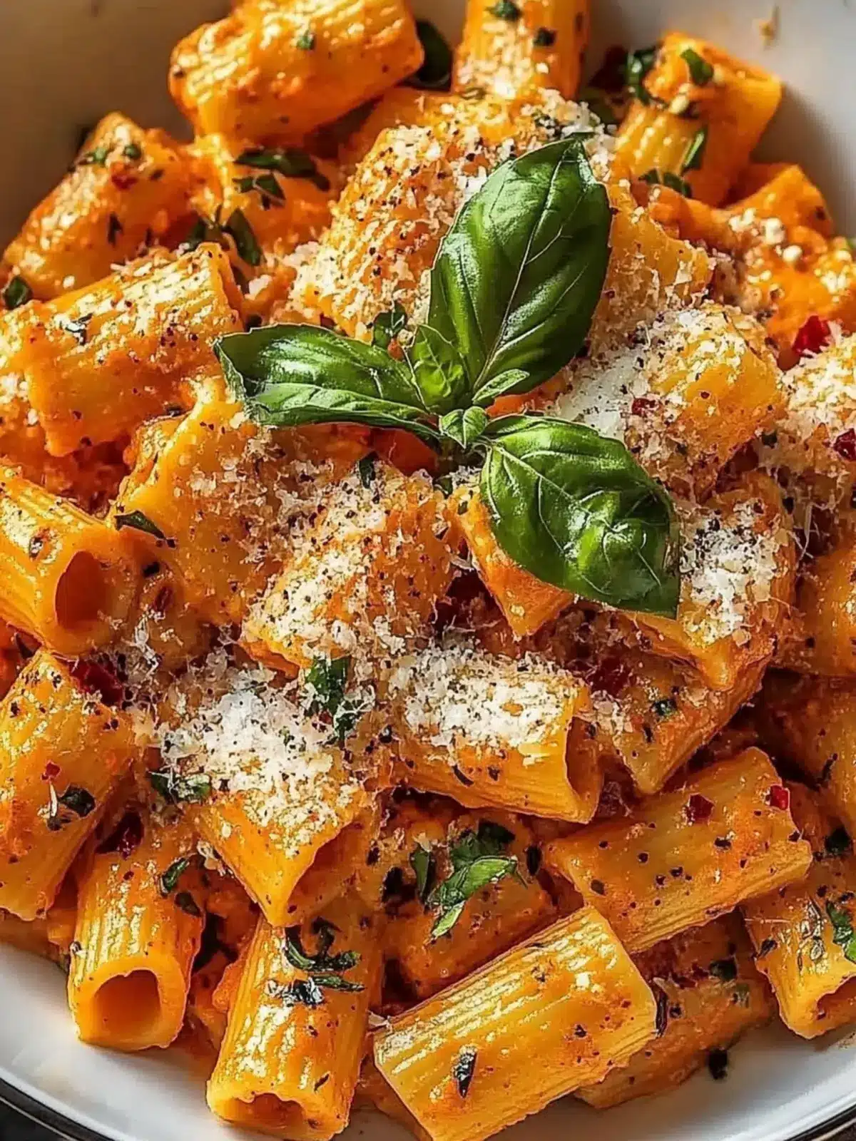 Spicy Vodka Rigatoni Pasta