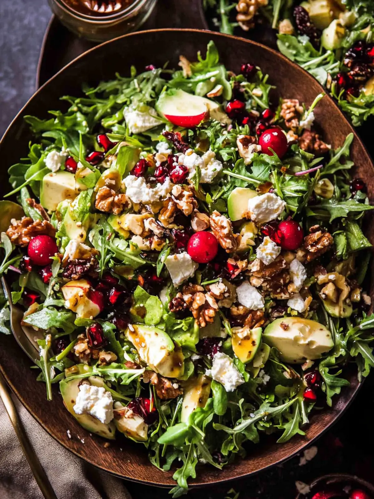 Christmas Salad with Honey Mustard Dressing